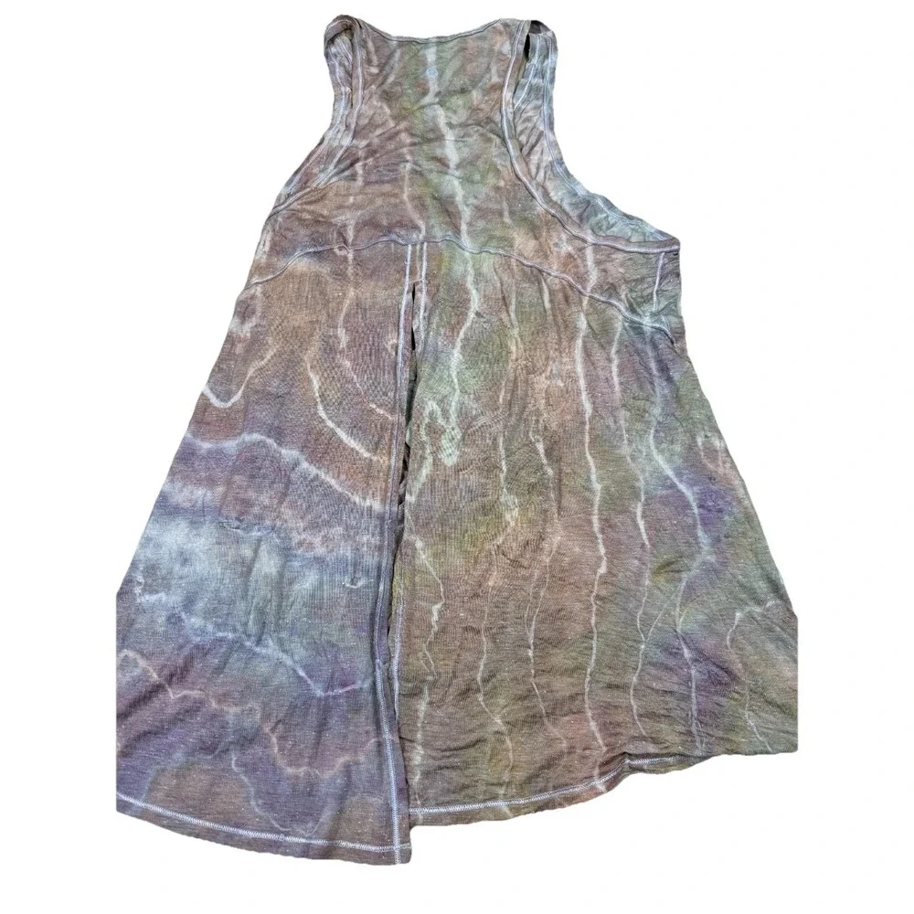 Lululemon Salute The Sun‎ Tank Tiger Custom Tie Dye Size 12 Boho Hiking Indie